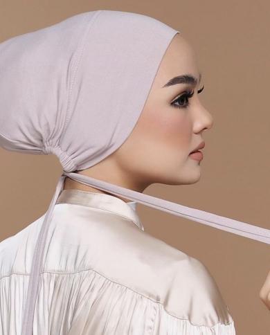 2023 מוסלמית אופנה מודאלית כובעי חיגאב פנימיים למתוח נשים כובע מצנפת תחתון כובע טורבן איסלאם טורבן אפריקאי טורבן