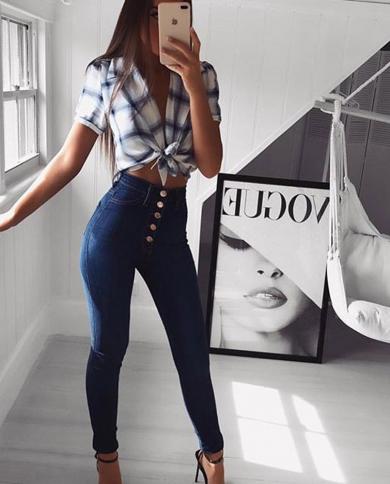 מותן גבוה נשים גינס גינס 2023 צבע שחור חדש לנשים מכנסי גינס רחוב מכנסי גינס כחול כהה סקיני גינס מכנסי עיפרון