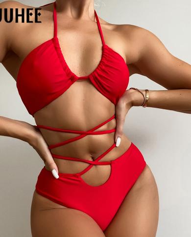 ruuhee bikini 2023 בגד ים נשים בגדי ים ללבוש חוף בגדי ים מרופדים מרופדים ביקיני בגד ים תחבושת דחיפה