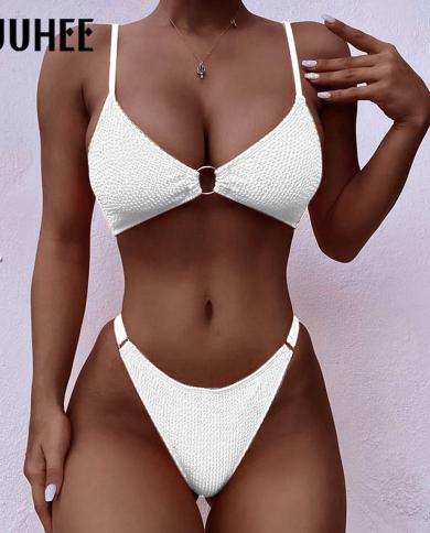 ruuhee bikini 2023 נשים בגד ים ביקיני פוש-אפ ביקיני נמוך מותן מוצק בגדי ים מוצקים בגזרה גבוהה ביקיני מיקרו ברזילאי נשים