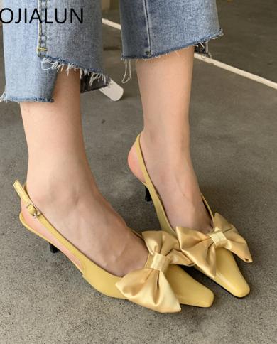 slingback נעלי אופנה חדשות מותג קשת נעלי slingback slingback נעלי עקב slingback bow 2023