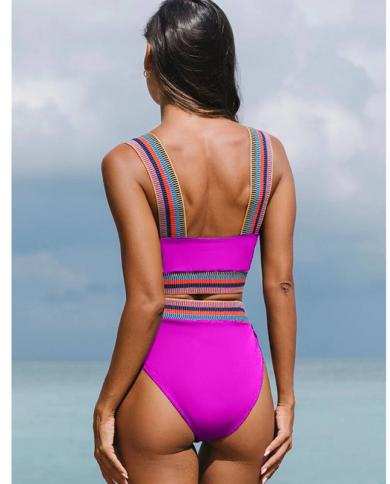 New Sexy One-piece Push Up Swimwear 2023 Summer Beach Women