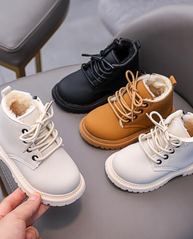 Winter Children Boots Shoes Boots Shoes Kids Winter Boys Girls Winter Boots  Winter Color Black Shoe Size 24