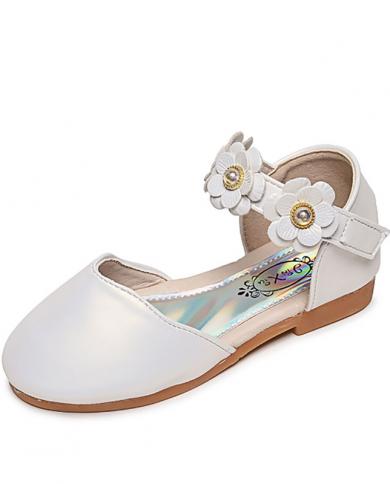 2023 סנדלי בנות קיץ עגולים נעלי רצועת קרסול נעלי חתונה לבנות פרחוני כלה נעלי כלה מרי גינס לתינוק ילד