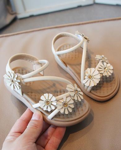 נעלי חוף לילדות פעוטות בנות סנדלים פרחים נעלי נסיכה 2023 נעלי קיץ לילדים נעלי עיצוב לתינוקות ילדים