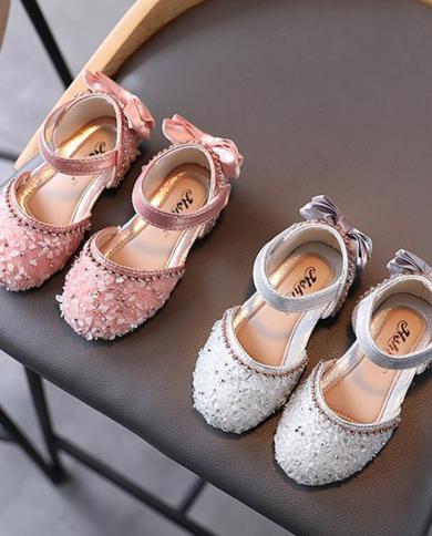 נעלי מופע ריקוד לתינוקות נעלי נסיכה רצועת קרסול נעלי בנות סנדלי 2023 קיץ