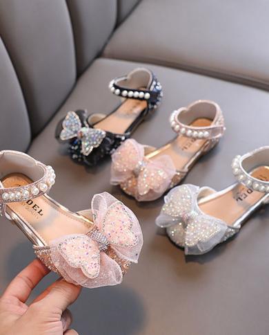 Princess Style Crystal Ankle Strap Women Shoes Round Toe Platform