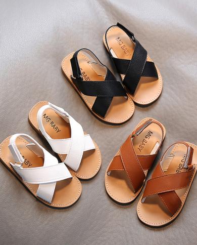 Leather Sandals for Girls, White/Gold | Zippy Online Germany