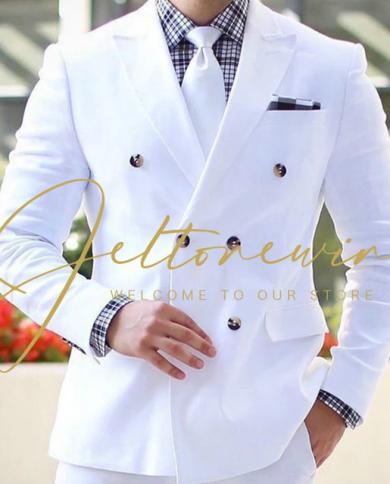 Jacket + Pant New Men Business Slim Suits Sets Wedding Dress Two