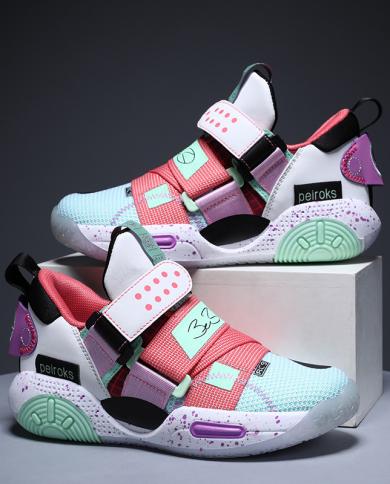 נעלי כדורסל חדשות לילדים לבנים בנות נעלי ספורט לילדים ללא החלקה נעלי ספורט קלות משקל חיצוני סניקרס קזואל סניקרס