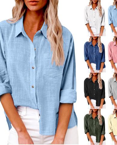 חולצות קזואל רפויות בצבע אחיד לנשים 2023 חולצות אוברסייז עם שרוולים ארוכים לנשים וחולצות אופנה אלגנטית לנוער