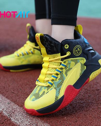 2022 בנים נעלי כדורסל ילדים נעלי ספורט חיצוני גדול לילדים נעלי ריצה ללא החלקה נעלי הנעלה סל נעלי ספורט