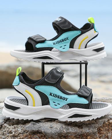 מכירה חמה 2023 קיץ ילדים סנדלי אופנה סניקרס ילד בנות נעלי חוף חוצות ילדים סנדלי הנעלה החלקה