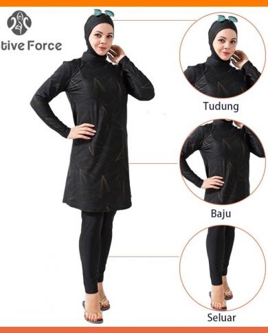 בגדי ים מוסלמיים לנשים צנועים בגדי ים מוסלמים בורקיני איסלאם ביקיני סט 3 חלקים בגדי חוף חיגאב