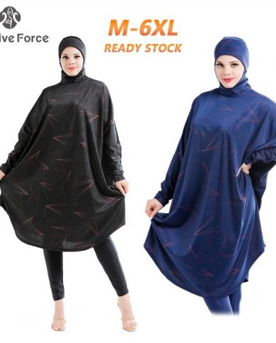 חליפת ים מוסלמית בורקיני לנשים בגדי ים צנועים שרוולים ארוכים במידות גדולות בגודל Abaya Abayas בגד ים כיסוי עטלף חולצת עטלף