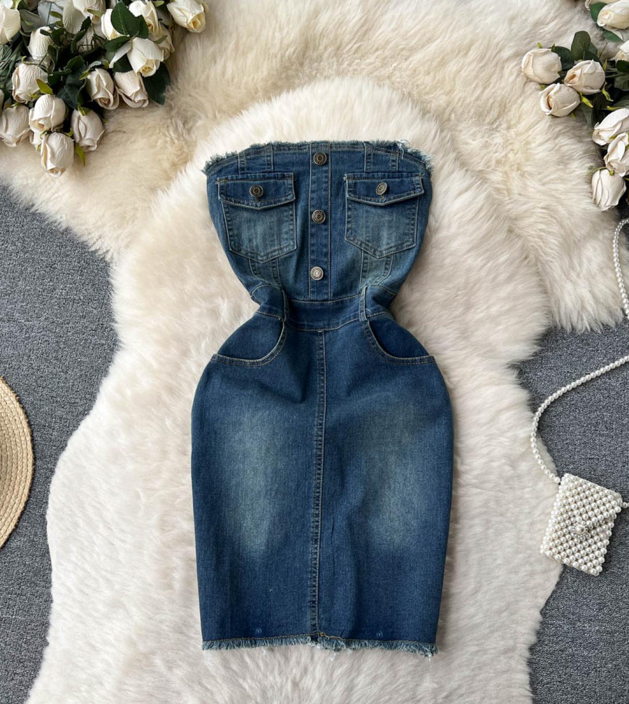 Empire waist hot sale denim dress