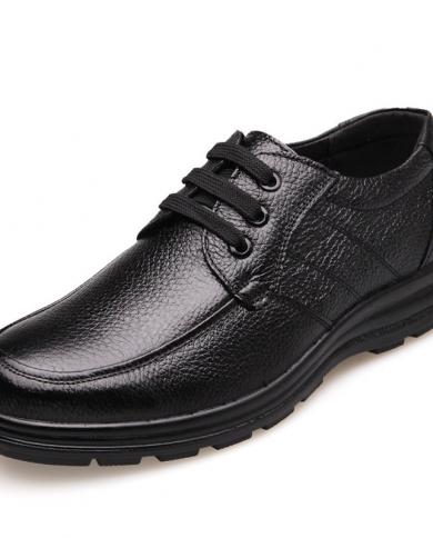 נעלי עור אמיתיות חדשות באיכות גבוהה גברים דירות אופנה נעלי קזואל לגברים מותג גבר רך שרוכים נוחים שחור zh7