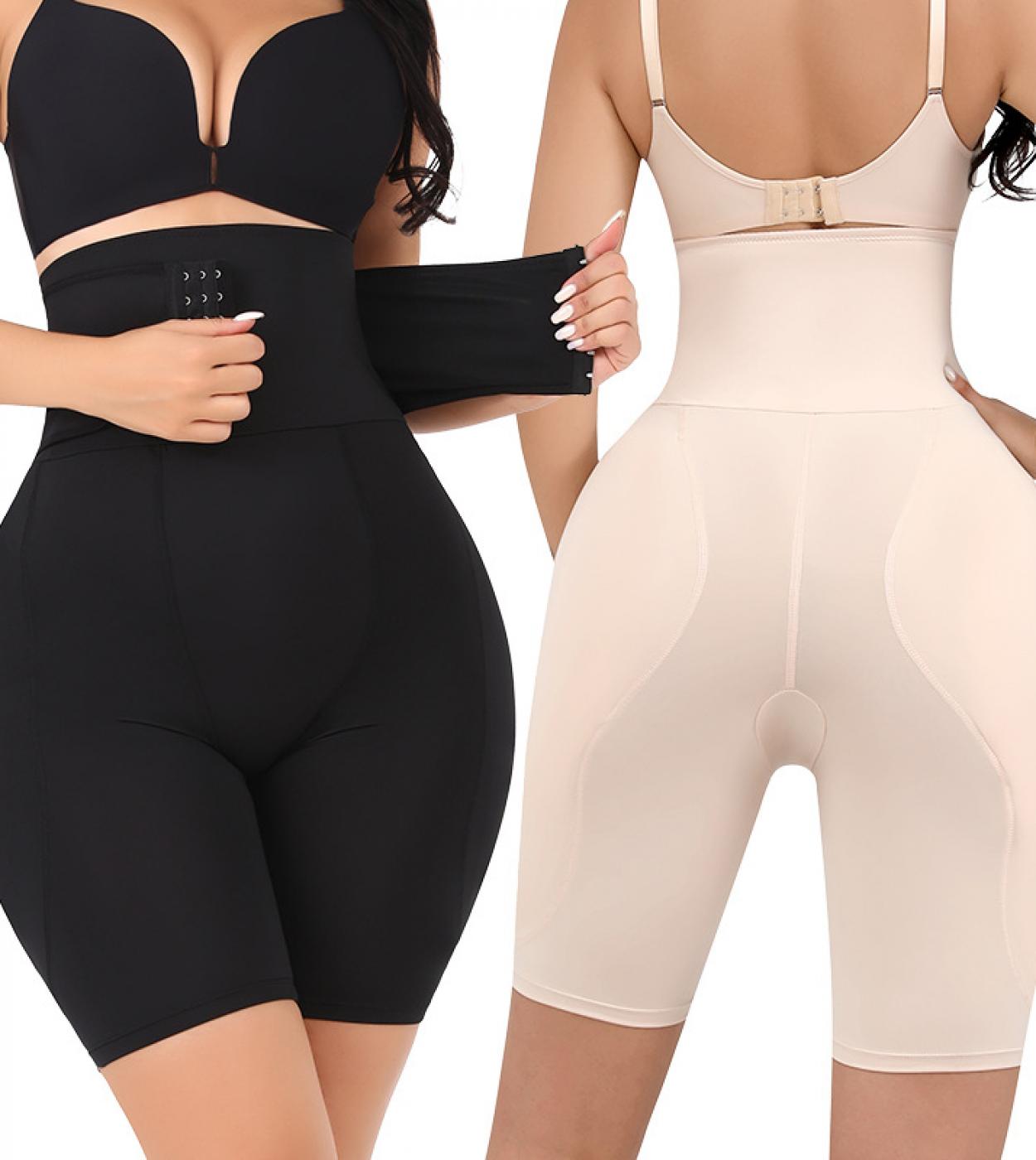 Women Postpartum Body Shaper Underwear Shorts High Waist Trainer Hip Padded  Panty Thigh Slimming Butt Lifter Fake Ass Pa size XL Color Black