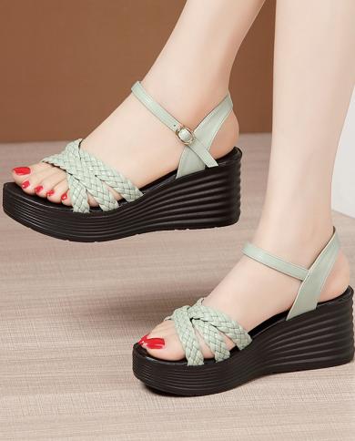 Soft hot sale leather wedges