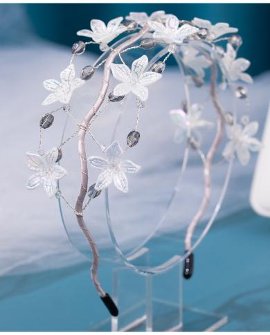 Ободок канзаши с цветком из лент