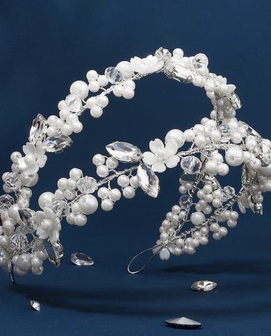 Headband Pearl Bride, Accessory Brides Hair Pearls