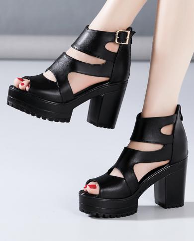 2023 Girls Shoes Summer Women High Heel Shoes Peep Toe Platform Shoes  Fashion Wedge Sandals for Women Elegant Heels Women 32-43