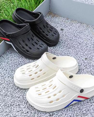נעלי גברים יוני קיץ חלולים נעלי ספורט אופנה נעלי ספורט לנשימה קזואל זוג חוף סנדל כפכפים נעלי sli
