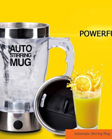 New Smart Drinkware Stainless Steel Automatic Mixing Mug Electric Stir