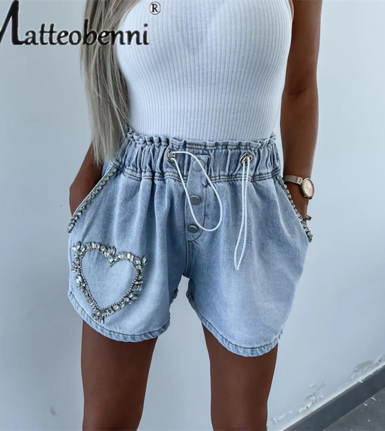 Diamond hot sale denim shorts