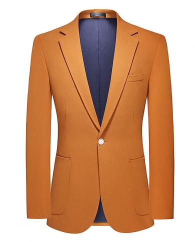 אביב 2022 חדש חליפת גברים אופנה חד חזה חליפת קזואל עסק גנטלמן מקצועי זקט דק בצבע אחיד סו
