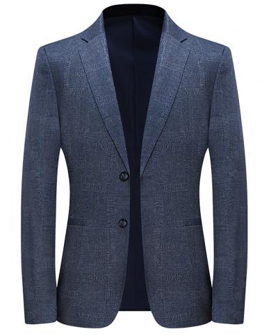 בלייזר באיכות גבוהה עסק אופנה לגברים בסגנון בריטי פשוט מזדמן עבודה אלגנטית בכיר גנטלמן חליפה דק מעיל b