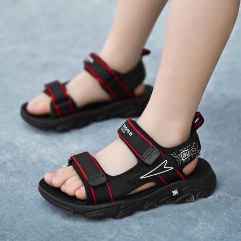 סנדלי ילדים אופנה 2022 אביב קיץ נעלי חוף נוחות לבנים נעלי הליכה סיבתיות נושמות ללא החלקה