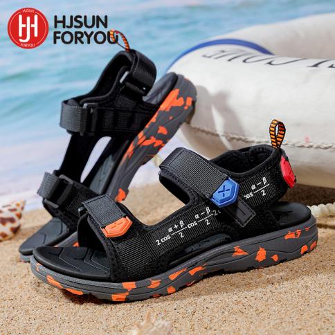 Boys Letter Graphic Hook-and-loop Fastener Sport Sandals For Outdoor | SHEIN