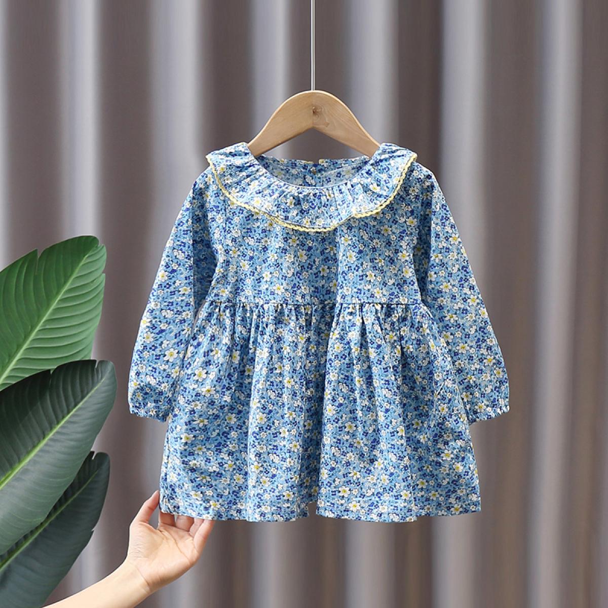 smocked neck dress Smocked Square Neck Flounce Sleeve Dress main image 0
