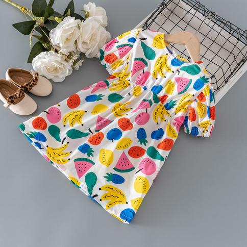 Baby Girls Summer Clothes Kids Birthday Fruit Straight Dress Costume For  Baby Girls Clothing Outfit Beach Play Dresses D Color As Picture Kid Size  18M