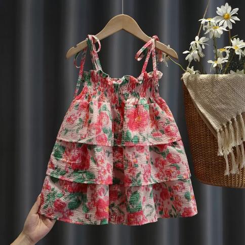 קיץ בגדי ילדים בנות פרחים עוגת שמלות טוטו שמלות לילדים בגדי בנות 2 7 ט תינוק יום הולדת נסיכה ד