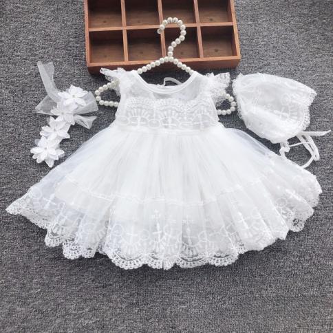 תינוקות שמלות קיץ תחרה נסיכת יום הולדת 1 שמלת בגדים אלגנטיים לילדה תלבושת רקמה מדהימה ו