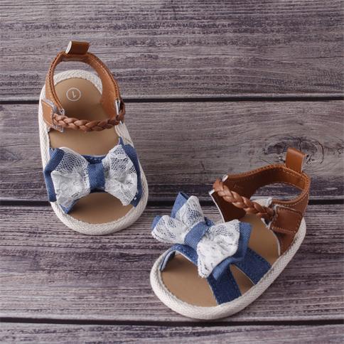 סנדלי תינוקת קיץ נעלי ילדה כותנה קנבס קשת מנוקד תינוקת סנדלי תינוק בן יומו נעלי תינוקות playtoday חוף s