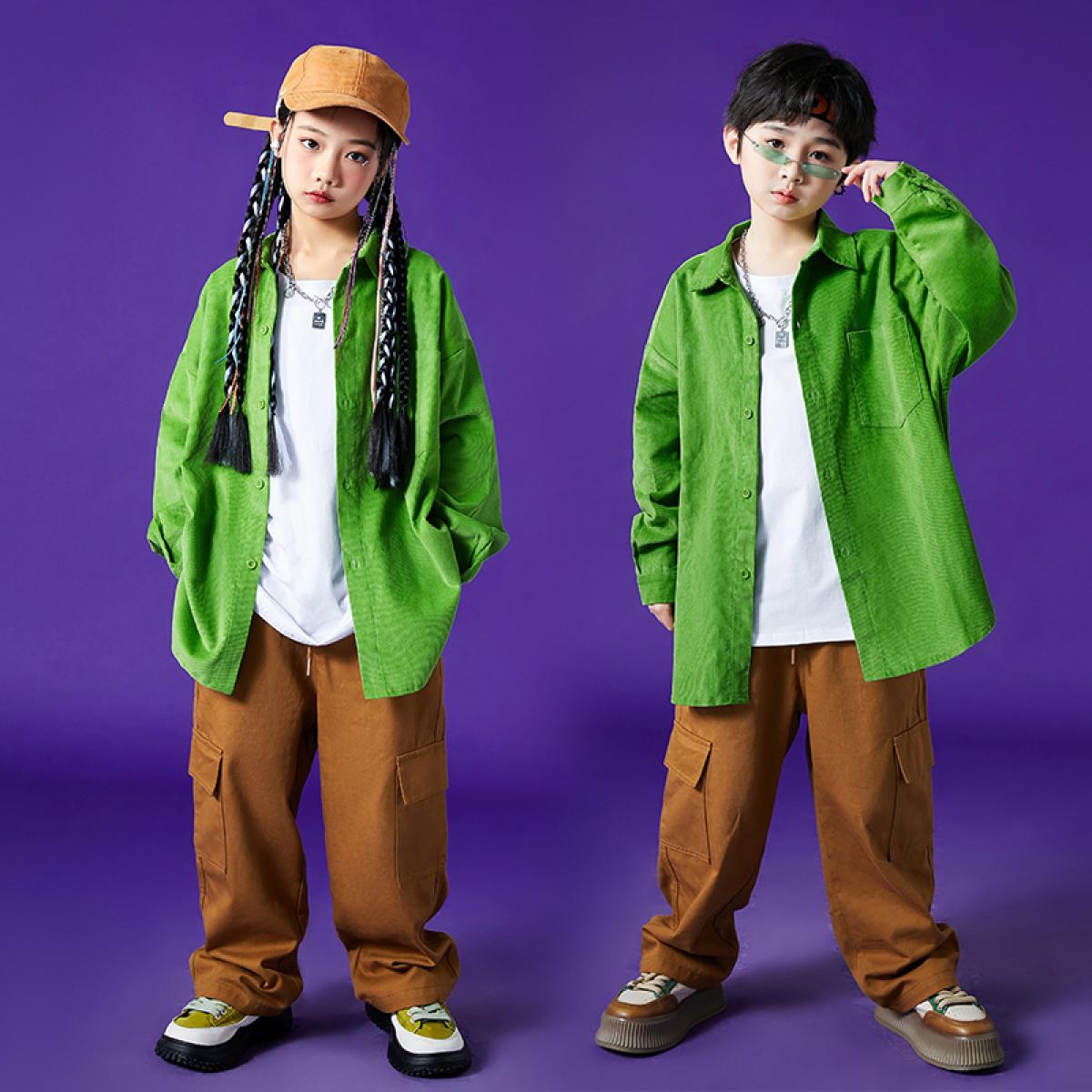Teenager Kids Kpop Hip Hop Clothing Purple Shirt Top Loose Casual