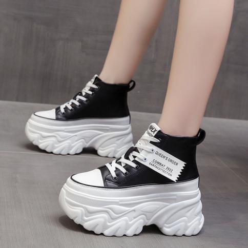 Canvas Vulcanized Wedges Shoes High Top Woman Platform Sneakers Shoes  Hidden Heel Height Increasing Casual Flats B083802113273 From  Brand_sneaker, $21.44 | DHgate.Com