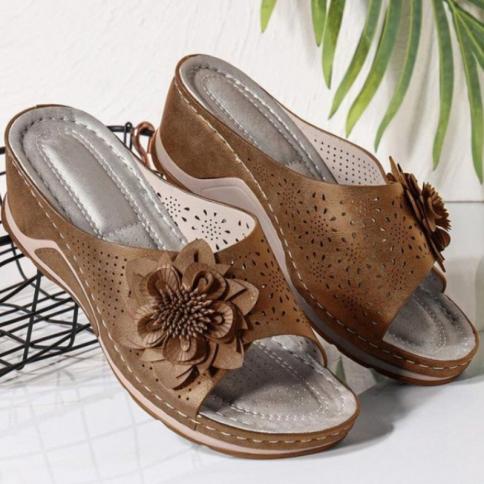 נעלי בית קזואל פרחוניות לנשים נעלי קיץ קלות משקל ללא החלקה סנדלים במידות גדולות סנדלים דה ורנו פארה מו