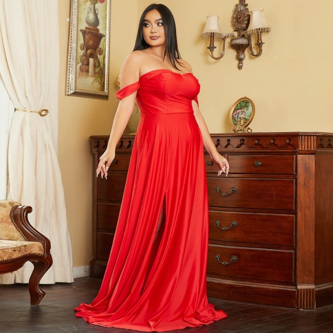 tube top bridesmaid dresses summer solid color gathered high slit tube top slit