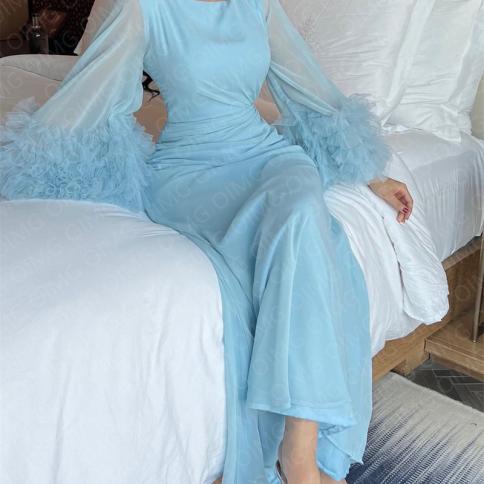 sachin and babi light blue dress Custom made party dresses