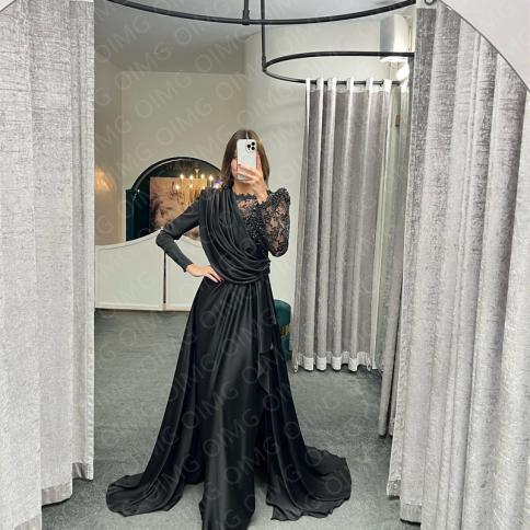 long sleeve dress evening Long Sleeve Glitter Evening Dress – HAREM's Brides main image 1