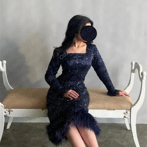 Navy blue prom outlet dresses long sleeve