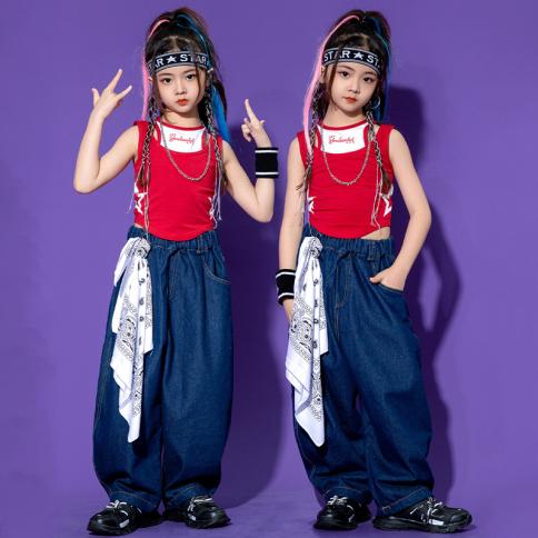 Little Girls 3PCs Outfits Cropped Hoodie Tank Top Jogger Pants Set Hip Hop  Jazz Street Dance Skateboarding Clothes (Red, 6-7) : : Clothing,  Shoes & Accessories