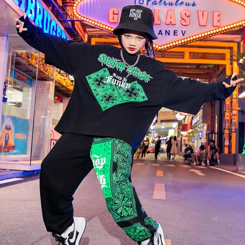 2022 New Jazz Dance Costumes For Kids Loose Shirts Hiphop Pants