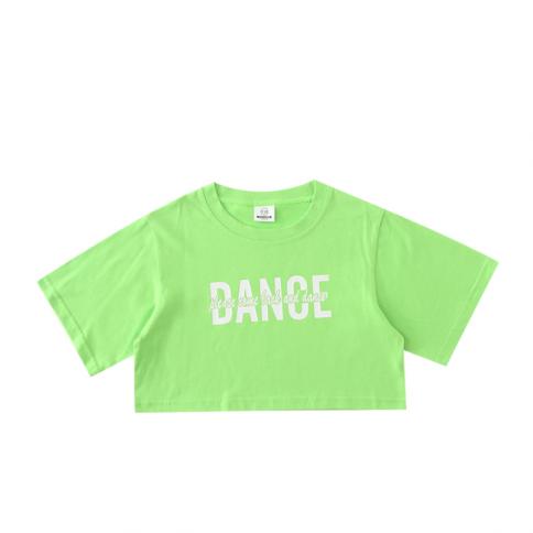 Teen Girls Hip Hop Dance Costume Green Crop Tops White Pants Modern Dance  Practice Clothes Concert Performance Outfit Bl size 170cm Color Tops