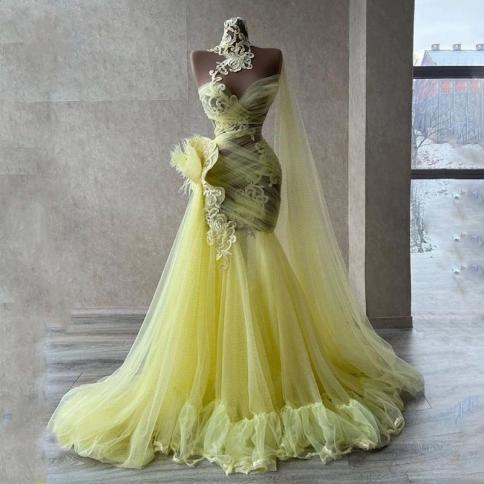 New Designer Yellow Illusion Evening Gowns Formal Dresses 2022 Vestidos Elegantes Para Mujer Long Mermaid Prom Party Dre size 42 Color White New Designer Yellow Illusion Evening Gowns Formal Dresses 2022 Vestidos Elegantes Para Mujer Long Mermaid Prom Party Dre size 42 Color White