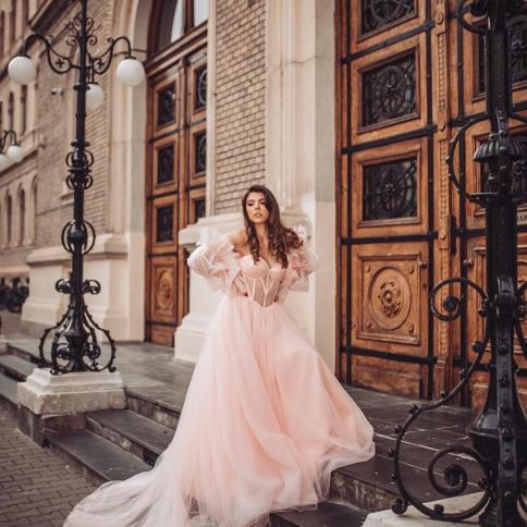 32 Pretty in Pink Wedding Dresses
